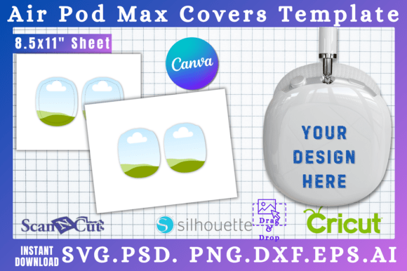 Airpods Max Cover SVG Canva Templates: Graphics for Real Crafting