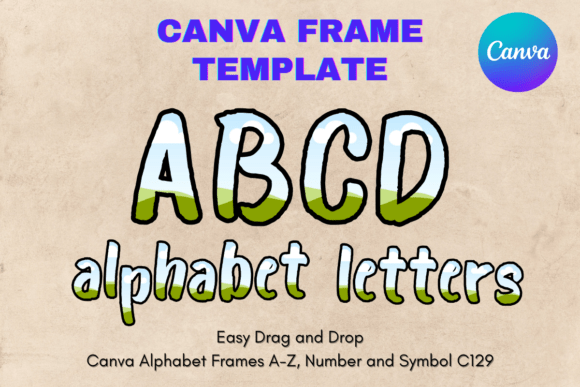 Canva Letters Frame Alphabet Graphics