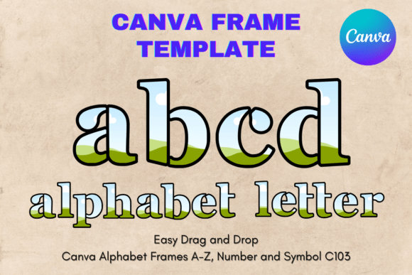 Canva Letters Frame Alphabet Graphics