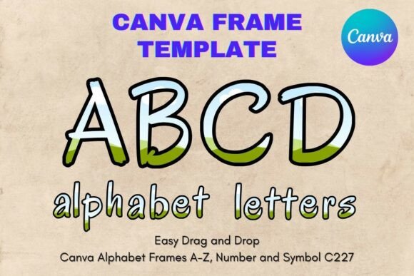 Canva Letters Frame Alphabet Graphics