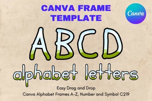 Canva Letters Frame Alphabet Template219