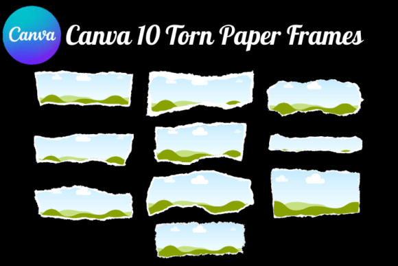 Canva Torn Paper Ripped Frame Graphics