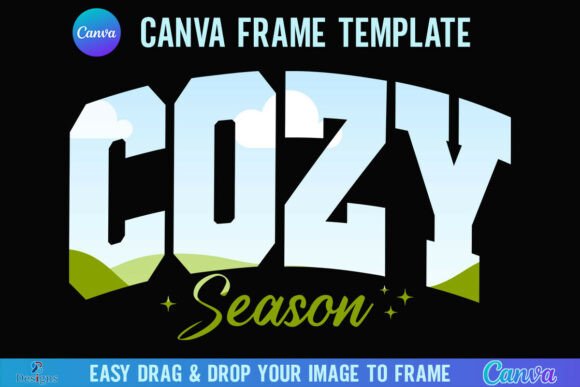Cozy Season Canva Frame Fall Varsity Graphics