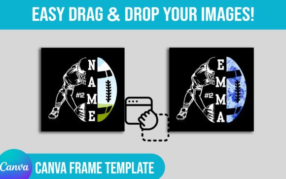 Customized Football Canva Frame Template: Graphics Done Right