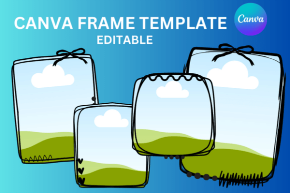 Doodle Borber Coquette Canva Frame