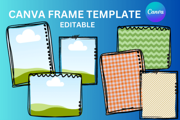 Doodle Border Canva Frames: Graphics for Polished Canva Publishing