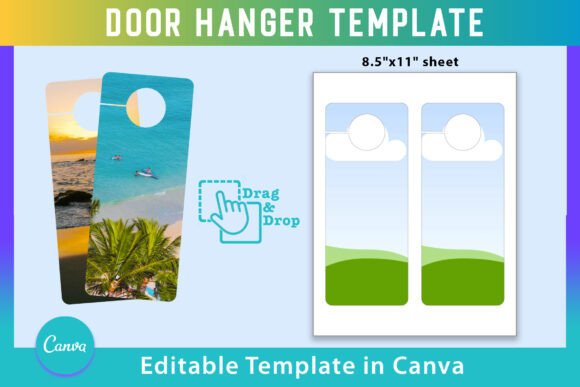 Door Hanger Template Canva Graphics