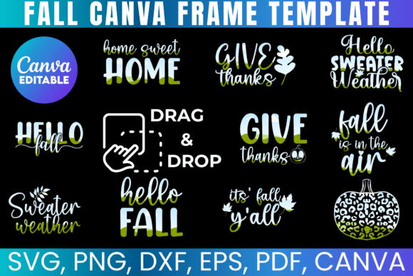 Fall Canva Bundle, Pumpkin Season Graphics