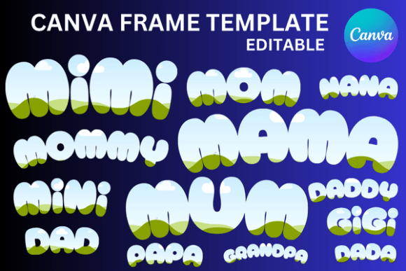 Family Names Canva Custom Frame Template: Graphics for Warm, Personal Branding