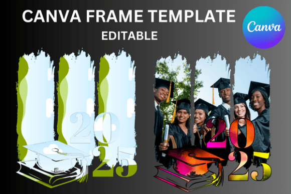 Graduation 2025 Brushstroke Canva Frame