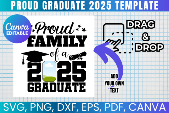 Graduation 2025 CANVA Senior Family SVG Graphics
