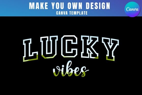 Lucky Vibe Canva Frame Template Design: Graphics for Authentic Local Branding
