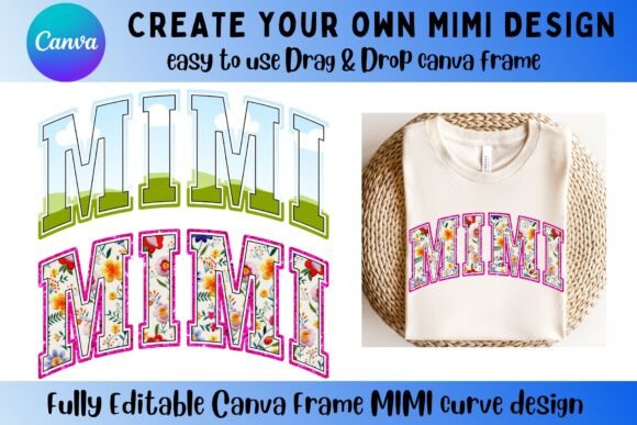 MIMI Canva Frame Curve Design: Modern Graphics for Real Publishing