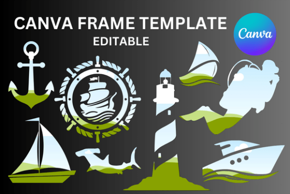 Nautical Canva Frame Templates
