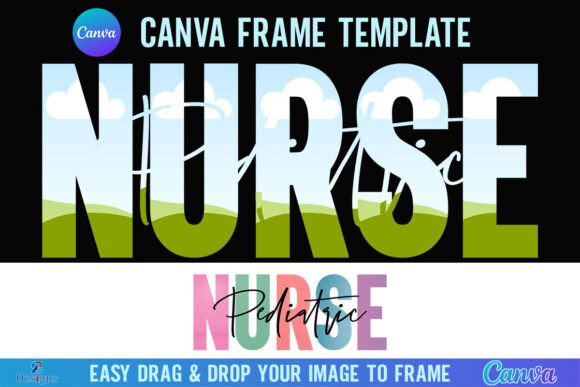 Pediatric Nurse Canva Frame Template: Graphics for Handmade Care