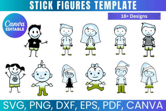 Stick Figures Canva Frame Template: Graphics That Spark Joy