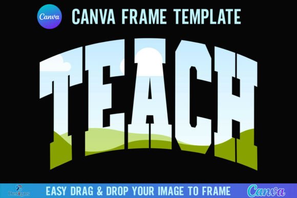 Teach Canva Frame School Teacher Varsity Graphics
