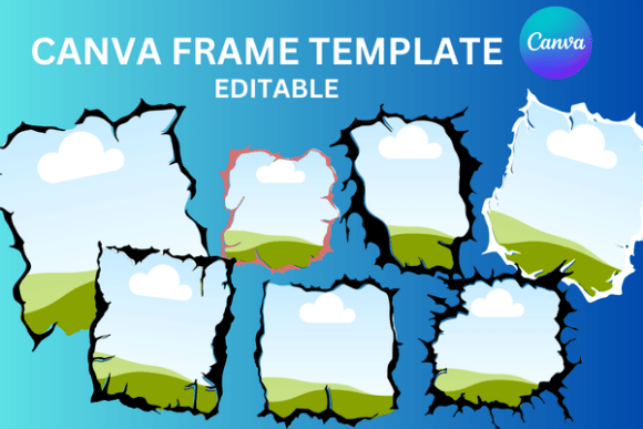 Torn Paper Canva Frame Splash Border: Graphics for Authentic Local Branding